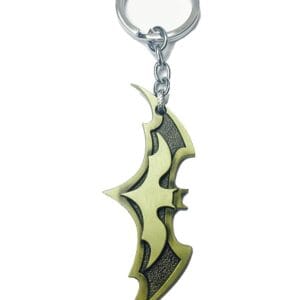 batman batsignal keychain brass metal