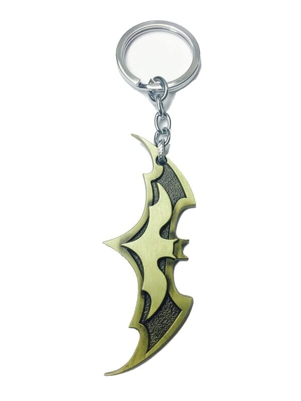 batman batsignal keychain brass metal