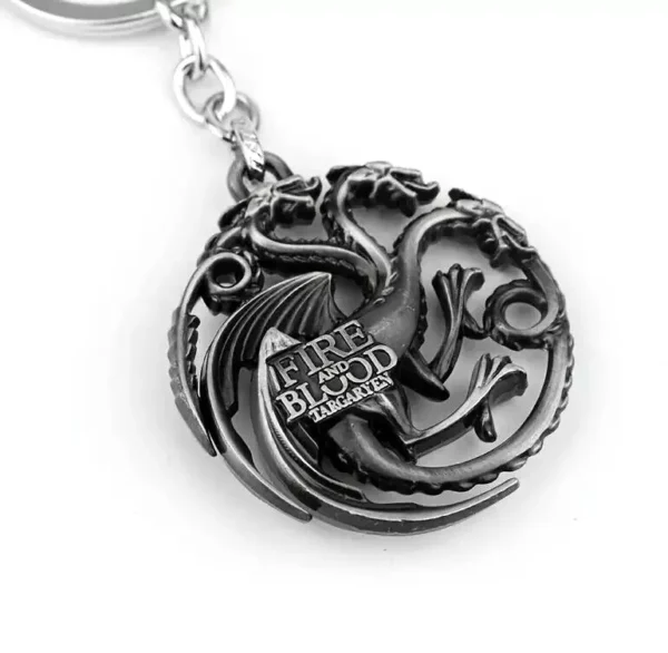 game of thrones Targaryen fire and blood keychain