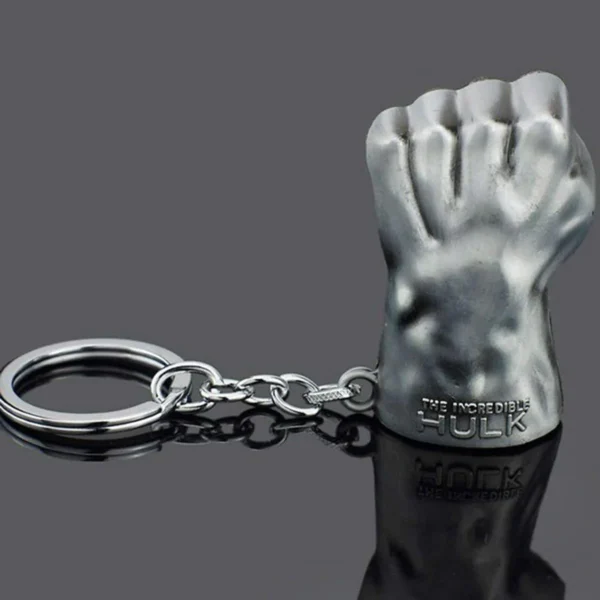 hulk fist metal keychain