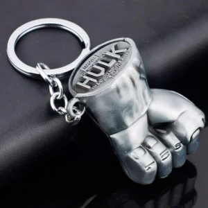 hulk fist metal keychain