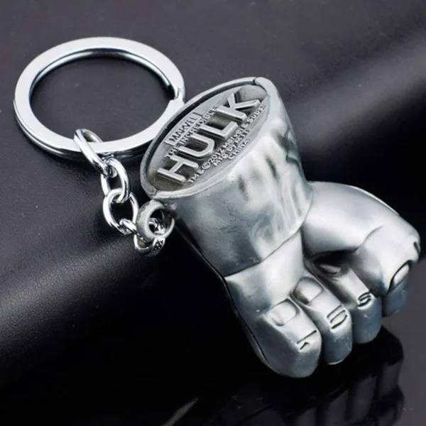 hulk fist metal keychain