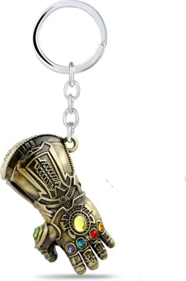 infinity gauntlet thanos brass keychain