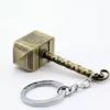 thor hammer brass keychain