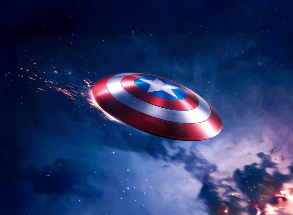 captain america shield sky